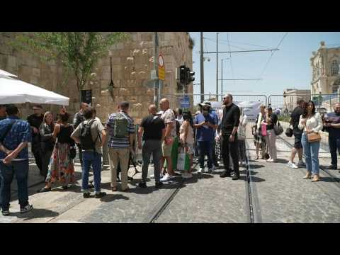 Orthodox Christian gather in Jerusalem for the 'Holy Fire' ceremony