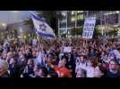 Anti govt Israelis demonstrate in Tel Aviv