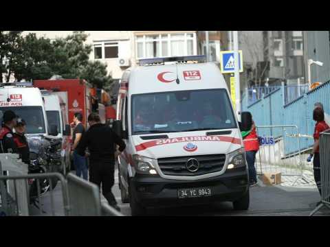 Emergency services on site of deadly Istanbul residential building fire