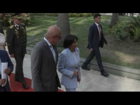 Venezuelan VP arrives to discuss law against fascism in parliament