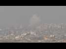 Smoke rises from northern Gaza, seen from Israel