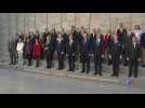 NATO foreign ministers pose for group photo at meeting in Brussels
