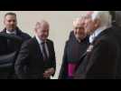 German Chancellor Olaf Scholz arrives at the Vatican to meet Pope Francis
