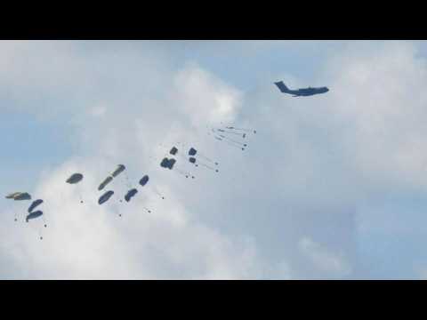 Aircraft parachute more humanitarian aid into the Gaza Strip