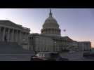 Sunset over the US Capitol ahead of Biden's State of the Union address