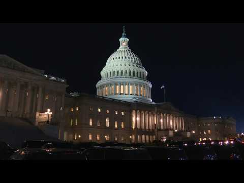 Joe Biden's motorcade arrives at US Capitol ahead of State of the Union address