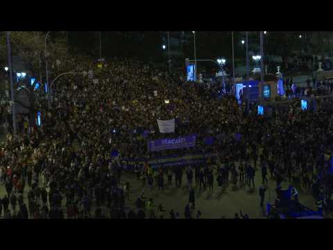 Thousands march in Madrid on International Women's Day