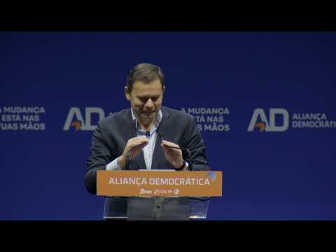 Leader of Portugal's PSD party holds final rally ahead of general election