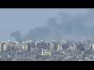 Smoke rises over northern Gaza, as seen from Israel