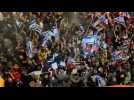 Israeli police jostle anti-government protesters in Tel Aviv