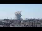 Plume of smoke rises over Jabalia in northern Gaza