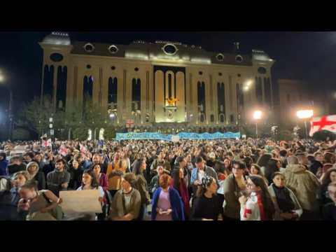Thousands rally in Georgia as parliament debates 'foreign influence' law