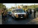 Scene of Israeli strikes on vehicles in southern Lebanese town