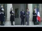 France's Macron receives his Central African counterpart