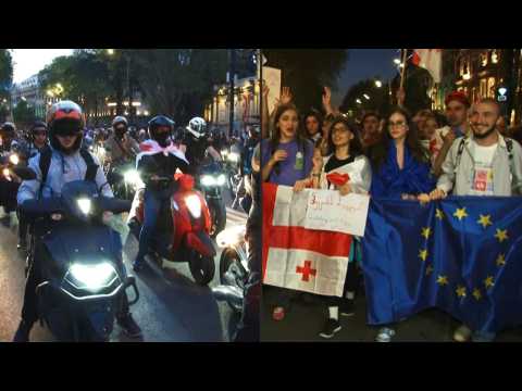 Thousands rally in Georgia against controversial 'foreign influence'