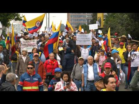 Thousands protest in Bogota against President Petro