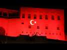 Turkish flag lights up Erbil citadel in Iraq