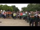 Demonstrators condemn police presence at University of Texas pro-Palestinian protest