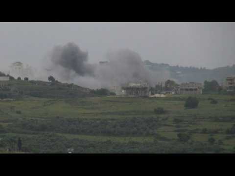 Smoke billows after Israeli strike on southern Lebanon