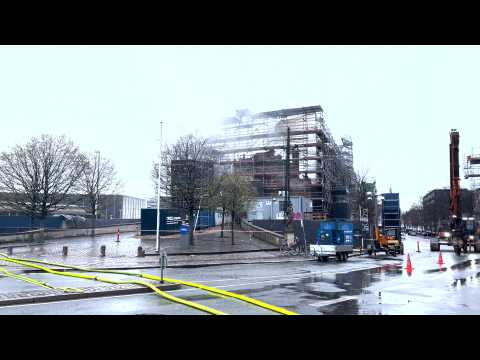 Copenhagen's historic former stock exchange after its facade collapsed