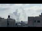 Smoke rises after strikes in northern Gaza