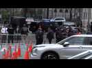 Trump's motorcade leaves New York court after opening day of historic trial