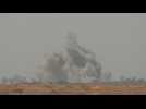 Large smoke cloud rises after strike on central Gaza, seen from Israel
