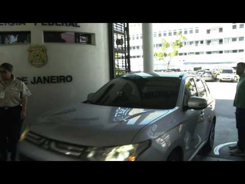 Bolsonaro son arrives at Rio police headquarters to answer questions in alleged spying probe