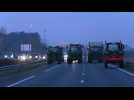 French farmers blockading motorway near Bordeaux