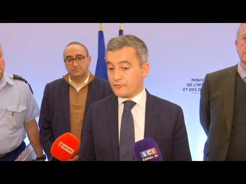 French interior minister tells police to show 'moderation' toward farmer protests