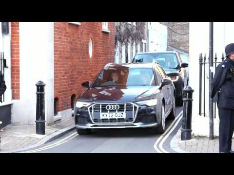 Queen Camilla leaving London Clinic where Charles is hospitalised