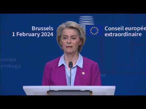 Ukraine aid sends 'strong message to Putin': EU's von der Leyen