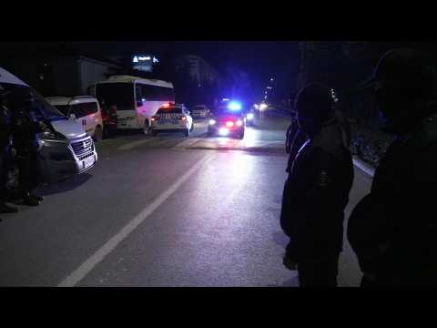 Images show cars leaving after Turkish police free hostages at plant near Istanbul