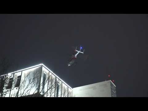 Helicopter arrives at Moscow hospital after deadly theatre shooting