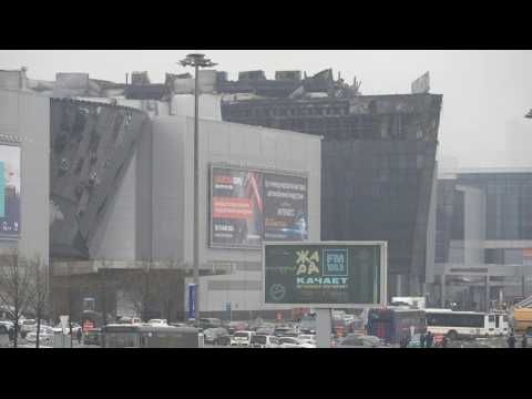 Images of Moscow concert hall morning after deadly gun attack