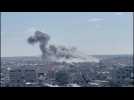Smoke billows over southern Gaza's Rafah after Israeli strikes