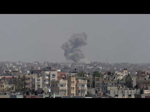 Heavy smoke billows after strike on Khan Yunis, southern Gaza