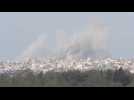Smoke over southern Gaza, seen from Israel