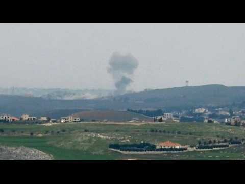 Smoke billows after Israeli strikes on southern Lebanon