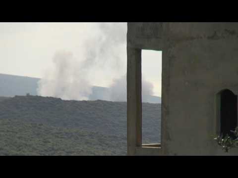 Smoke billows after Israeli strike on southern Lebanon