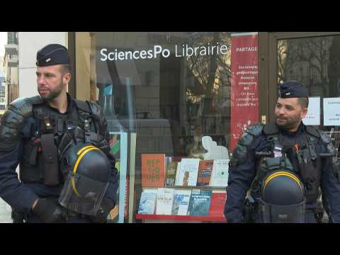 Police keep watch as student's pro-Palestian rally banned at top uni