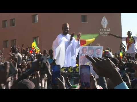 Freed Senegal opposition leader Sonko makes first public appearance in months