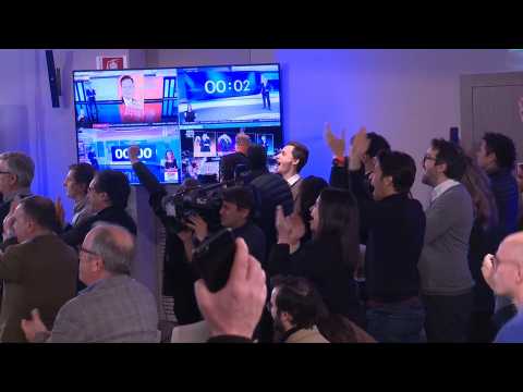 Portuguese centre right opposition party cheer exit polls predicting election win