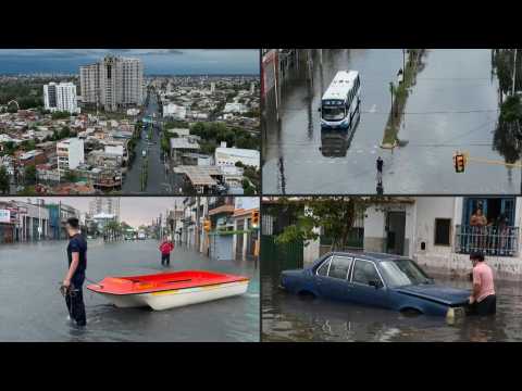 Argentina: Thunderstorm hits Buenos Aires, floods streets and submerges vehicles