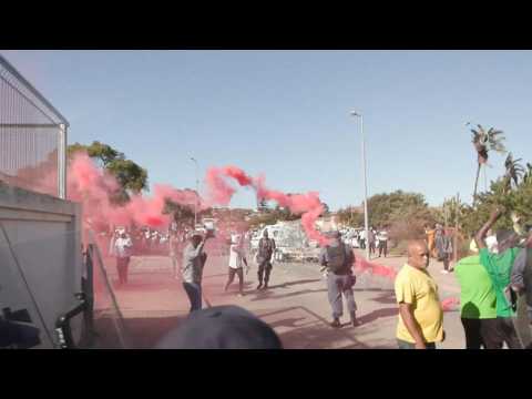 Clashes outside S.African court ahead of bail hearing for missing six-year-old girl accused