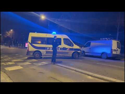 Scene of fatal accident near Paris where a young man died after police car collision