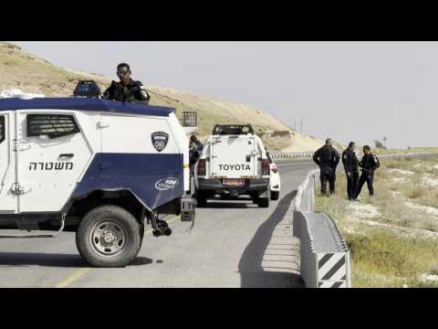Israeli security forces on scene of gun attack in Jericho