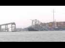 Baltimore Key Bridge a day after ship collision