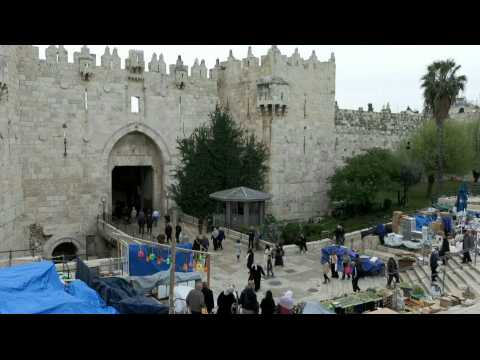 Muslims worshipper head to Al-Aqsa Mosque for Friday prayers
