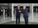 Lula welcomes French president Macron at Planalto Palace